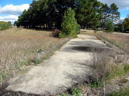 Cadillac Drive-In Theatre - Screen Foundation With Electrical - Photo From Water Winter Wonderland (newer photo)